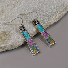 Vintage Carved Pattern Drop Dangle Earrings