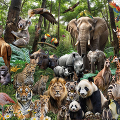 8000pcs Jigsaw Puzzle High Difficulty Animal Landscape Giant Wall Art Toy