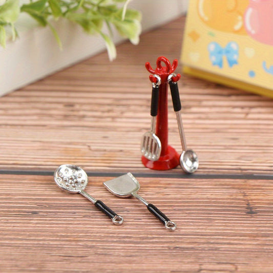 Dollhouse Kitchen Utensil Hanging Set
