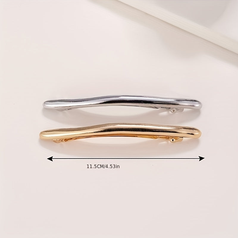 Sleek Metal Hair Clip Solid Duck Billed Clip Hair Accessories