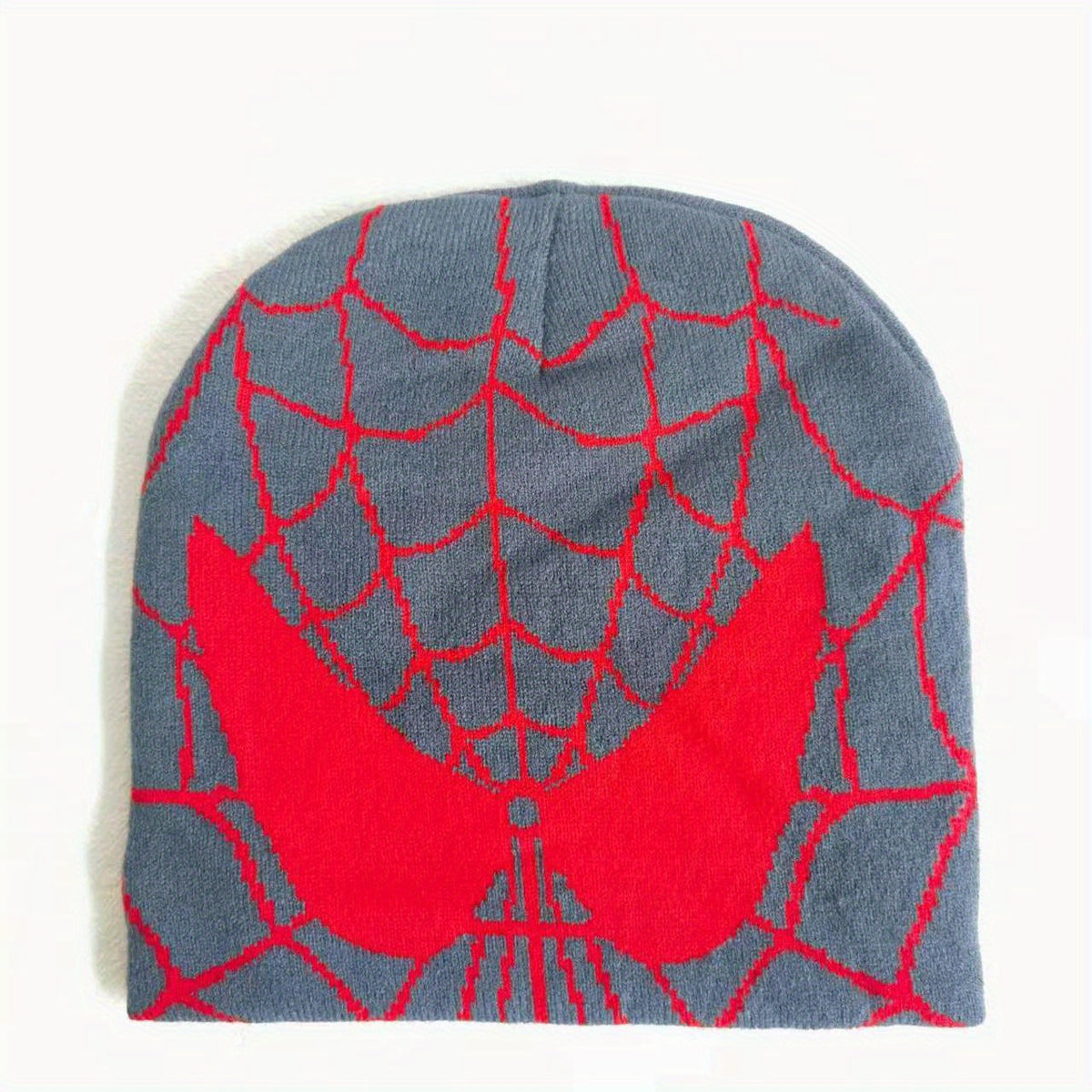 Spider Web Jacquard Beanie Y2K Knitted Skull Cap Hip Hop Unisex