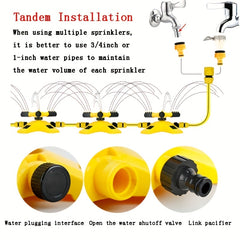 360 Rotating Trigeminal Sprinkler for Maximum Irrigation