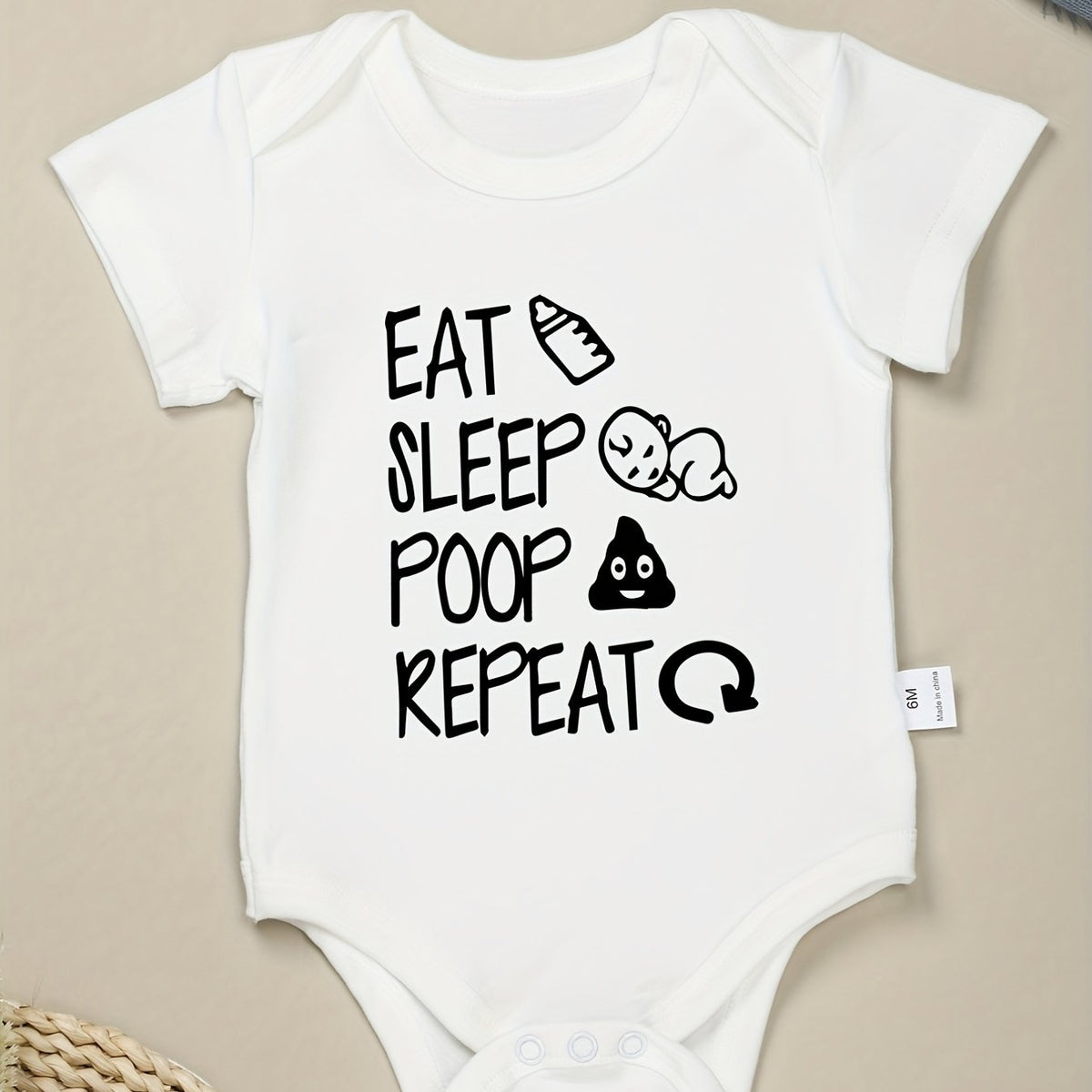 100% Cotton Baby Bodysuits Soft Crew Neck Baby Onesies