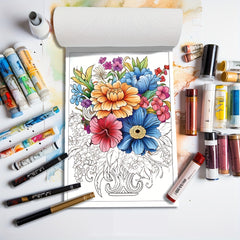 Positive Thinking Coloring Book For Adults - Stress Reduction Designs