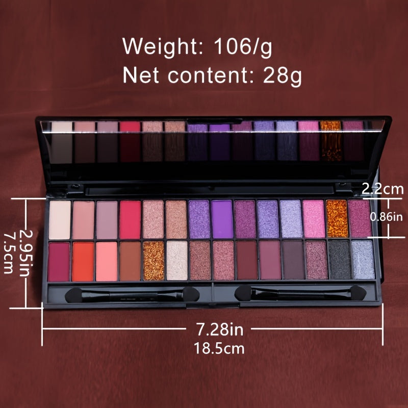 28 Colors Shimmer Eyeshadow Palette Makeup For Women