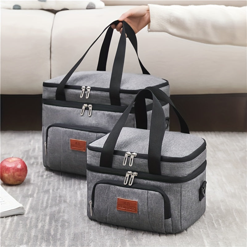 Portable Double Layer Insulated Bag For School Home Office