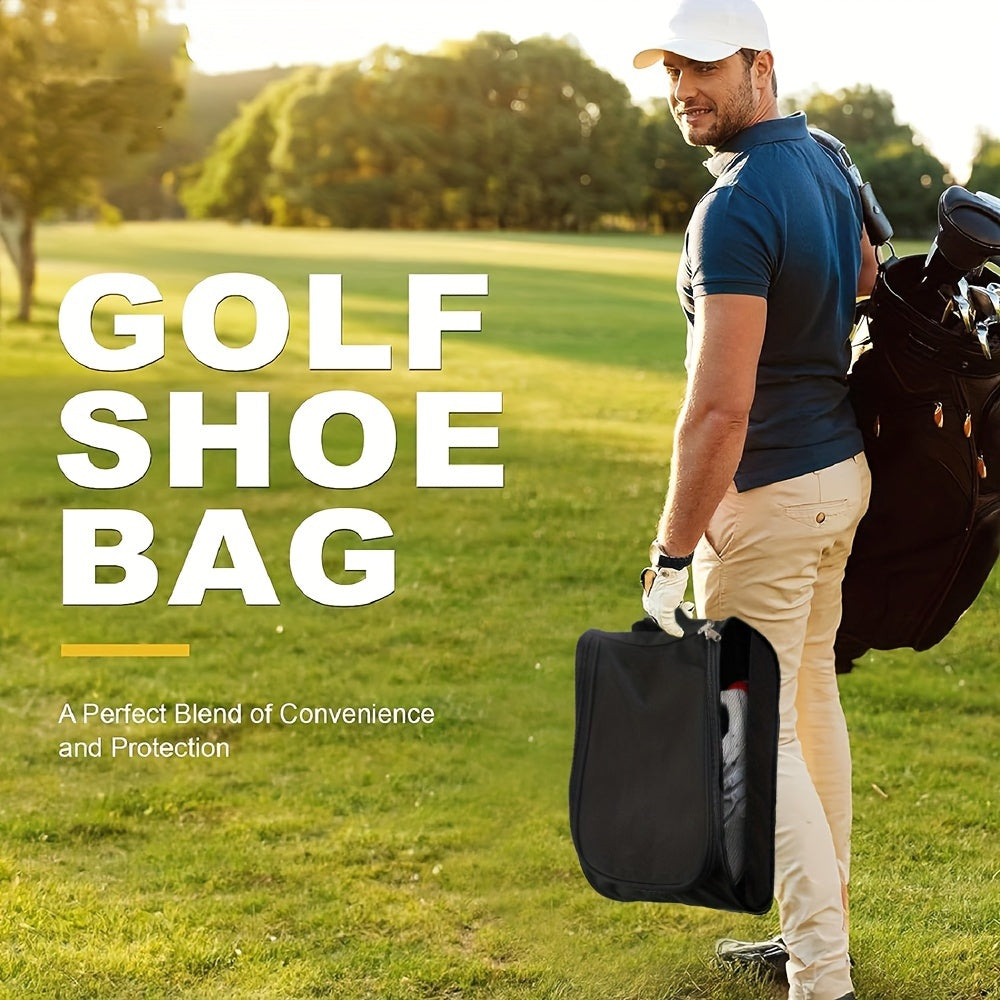 Golf Shoes Storage Bag Zippered Portable Outdoor Sports