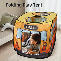 Pop Up Bus Game Tent Portable Play Tent for Indoor/Outdoor Use