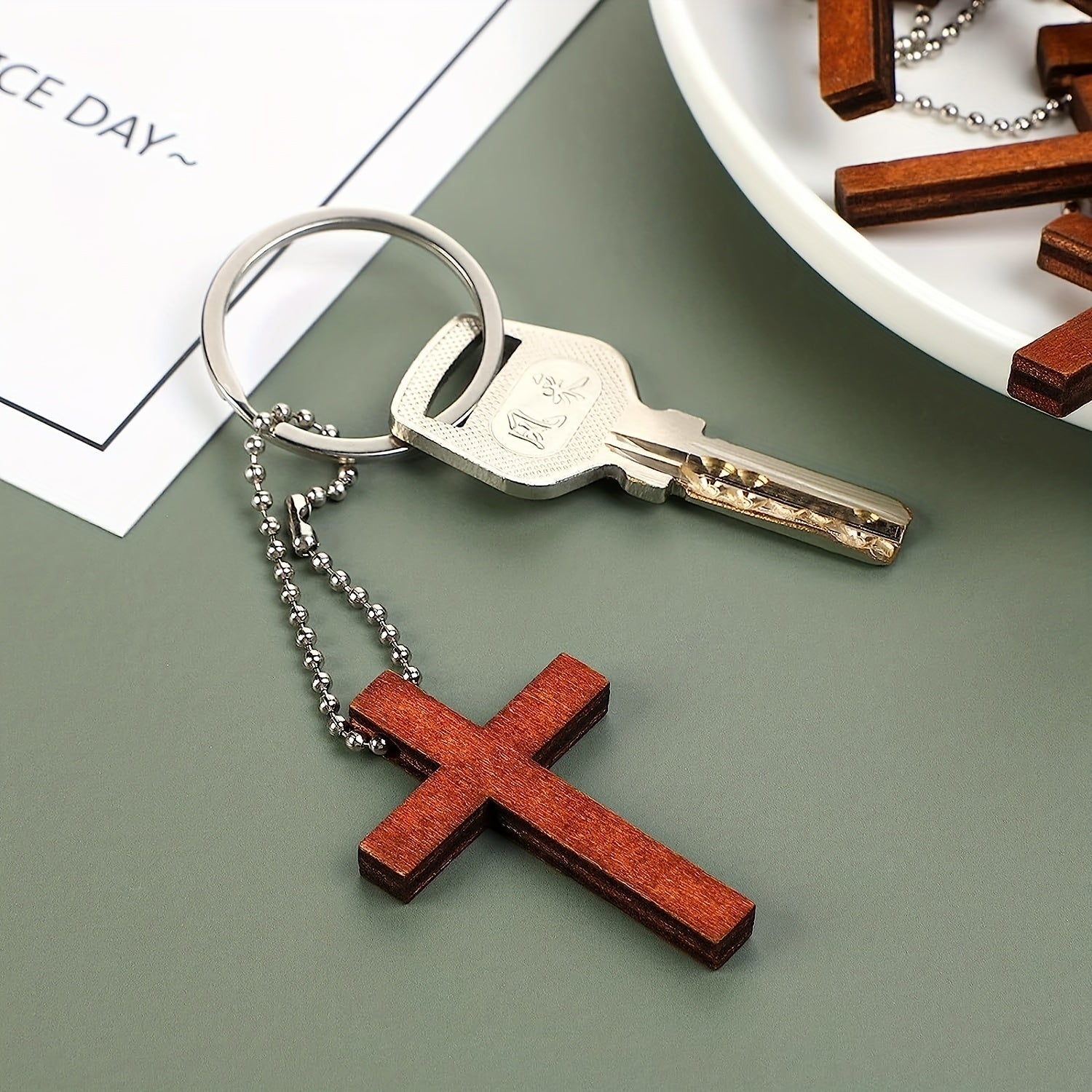 50pcs Cross Charms and Rope Set for DIY Jewelry Crafts