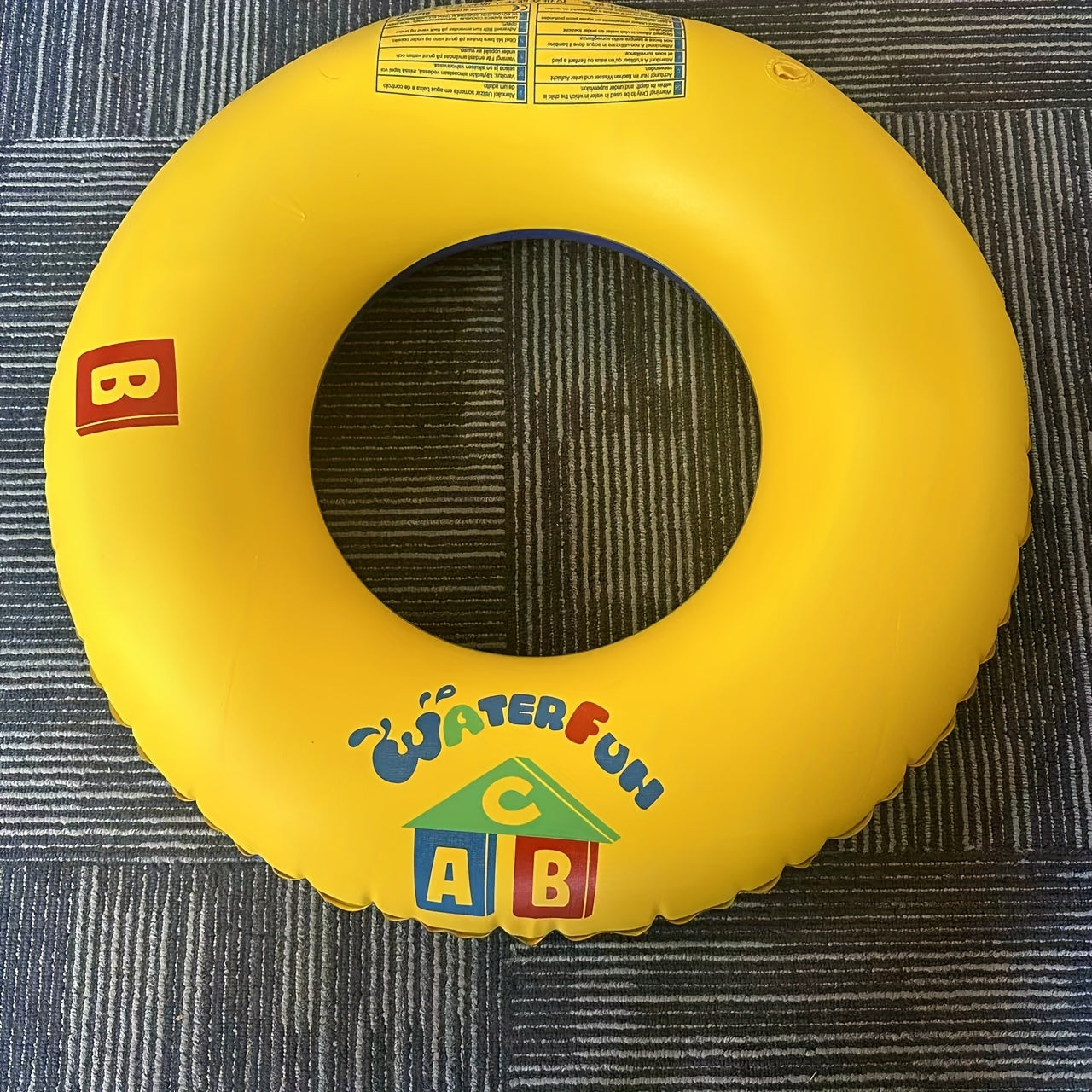 Letter Pattern Swimming Ring Thick PVC Swim Float Pool Accessories