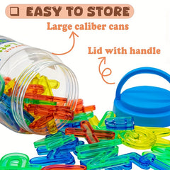 ROYLANZ Translucent Capital Letters Math Manipulatives