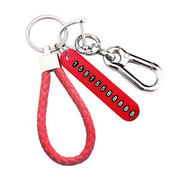 Anti Lost Keychain Pendant with Phone Number Strip