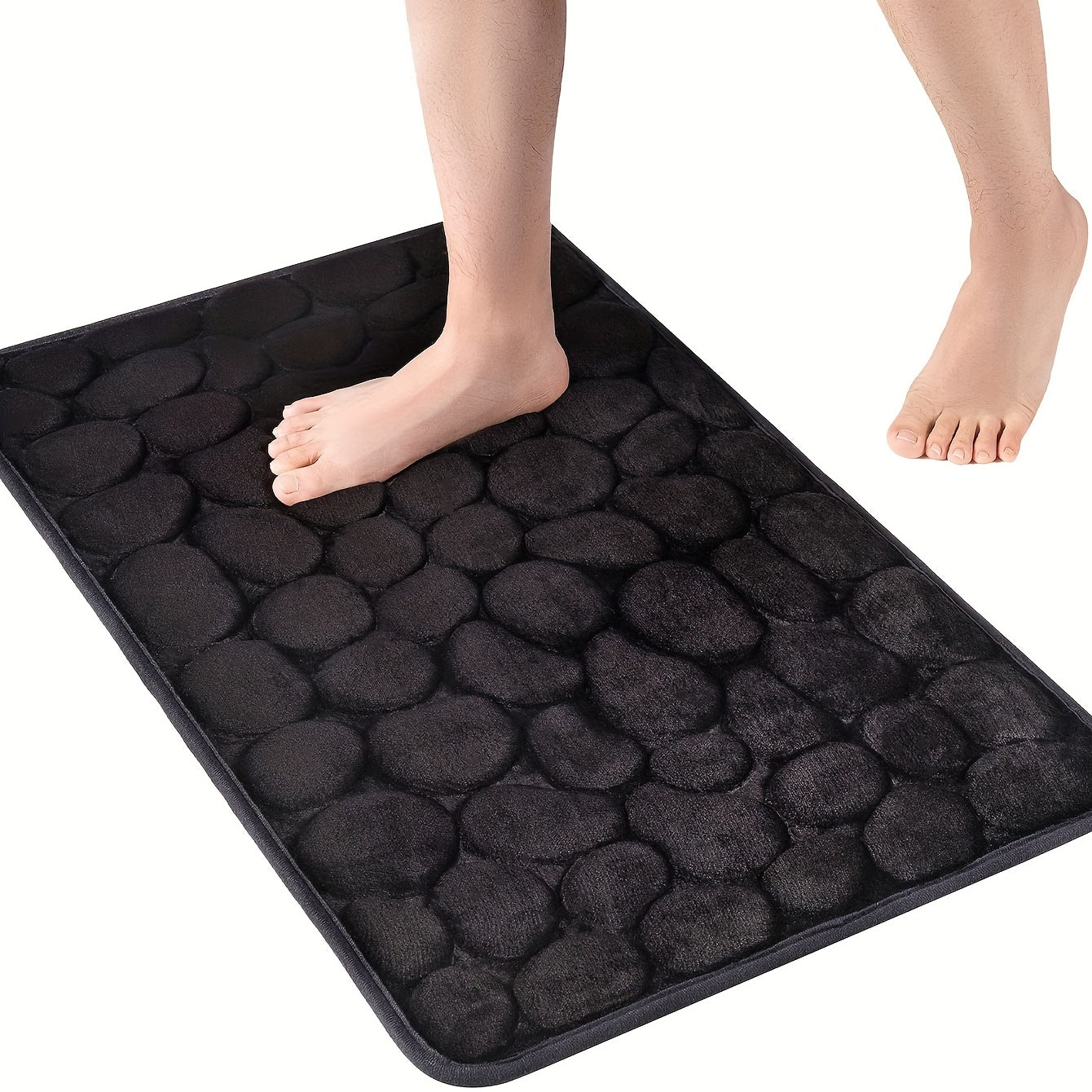 Absorbent Floor Mat Sponge Stone Texture Coffee Non slip Bathroom Floor Mat