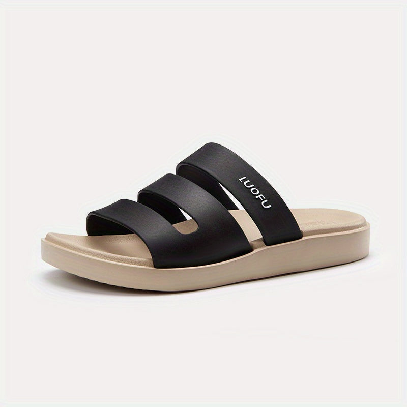 Men's Open Toe Platform Strap Sandals Anti skid Slip On Sandals