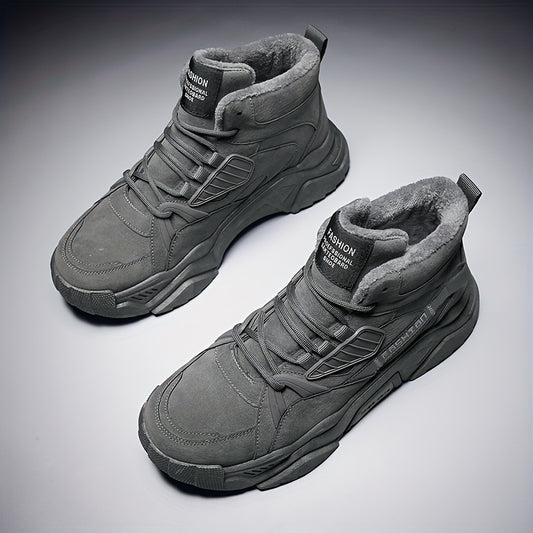Men's Ankle Boots Sneakers With Fuzzy Lining