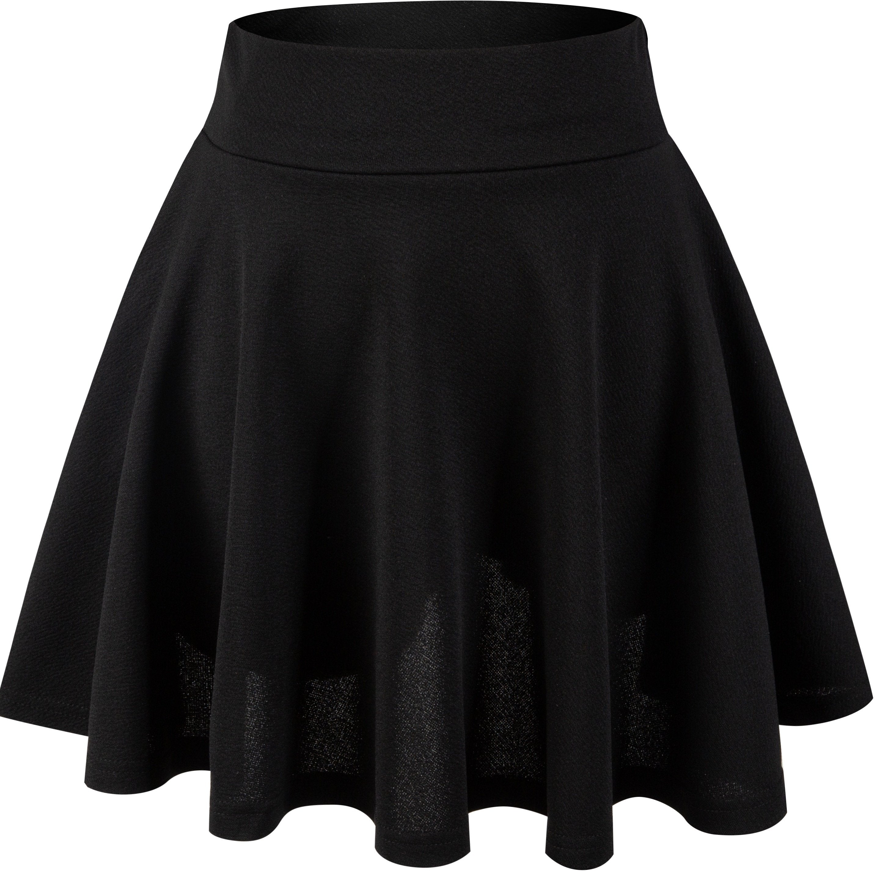 Kpop Solid High Waist Skater Skirts Casual Pleated Comfy Mini Skirts