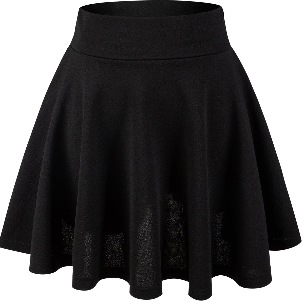 Kpop Solid High Waist Skater Skirts Casual Pleated Comfy Mini Skirts
