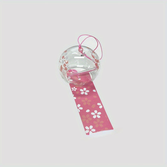 1pc Wishing Bells Hang Transparent Glass DIY Hand Bells Scenic Spot Decor