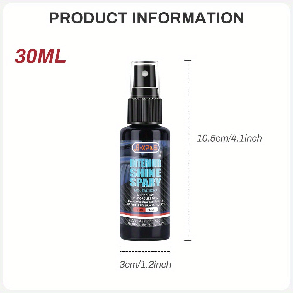 Car Interior Shine Spray Plastic Leather Restorer Coating Polish
