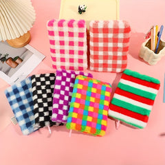 A5 Plush Rainbow Grid Journal - Colorful Dopamine Inspired Journal