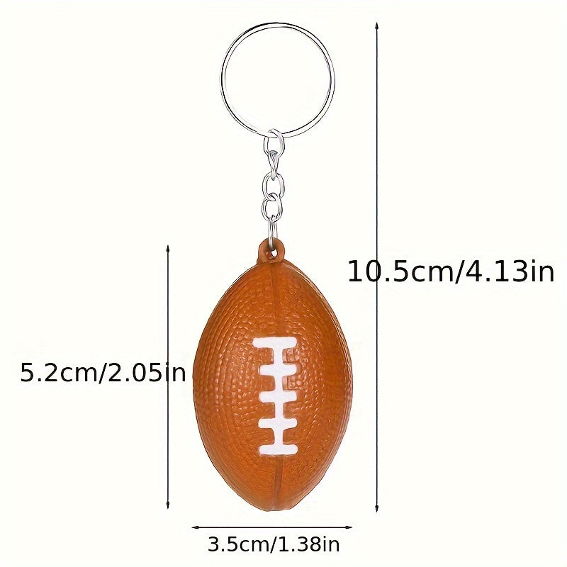 Solid Sponge Rugby Keychain Backpack Pendant