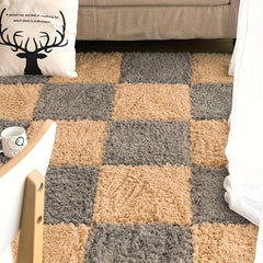6pcs Soft Foam Interlocking Carpet Shaggy Mat Comfortable Area Rugs