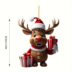 10 Pack Acrylic Reindeer Christmas Ornaments Festive Holiday Decor