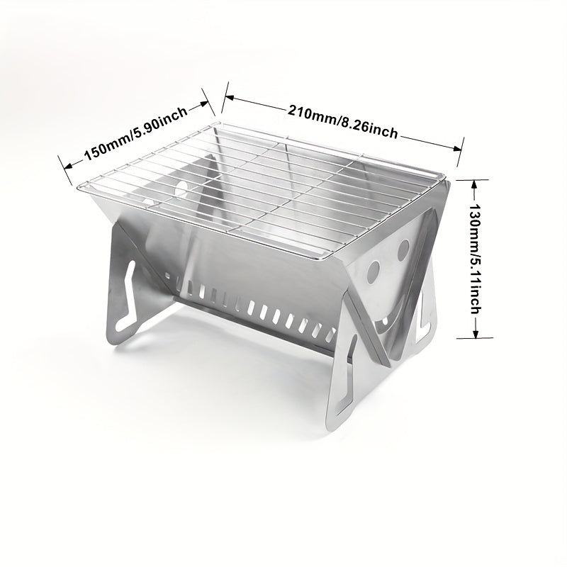 Removable Folding BBQ Grill - Outdoor Camping Stainless Steel Grill