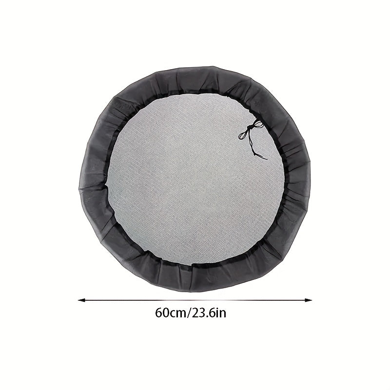 2pcs Mesh Rain Barrel Cover Drawstring Buckets Netting