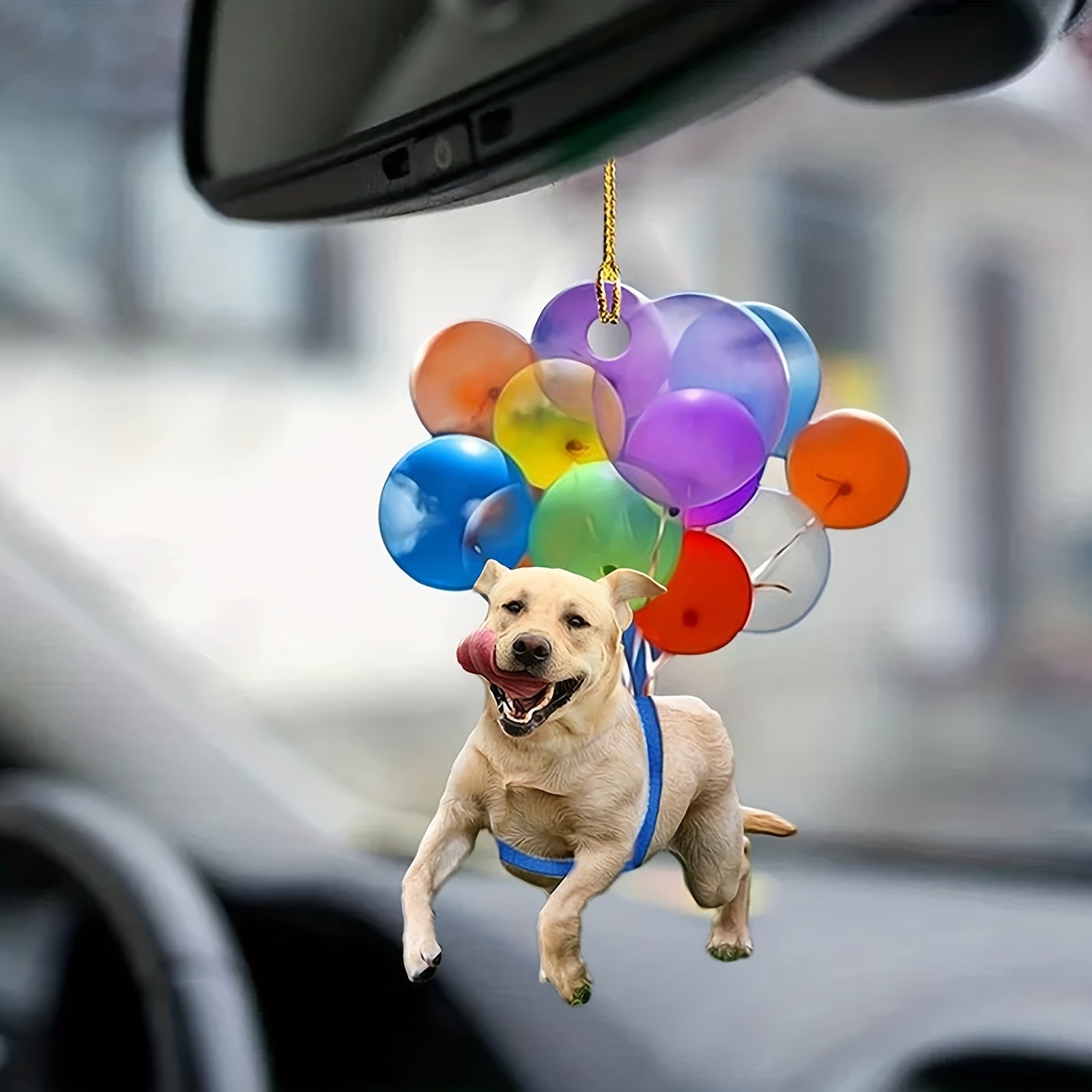 Colorful Balloon Dog Car Pendant Acrylic Decoration