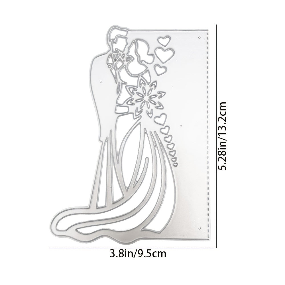 Wedding Couple Border Metal Cutting Dies Stencils DIY Scrapbooking Decorative