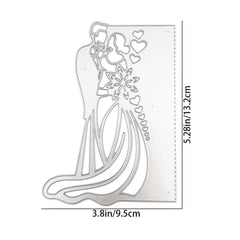 Wedding Couple Border Metal Cutting Dies Stencils DIY Scrapbooking Decorative