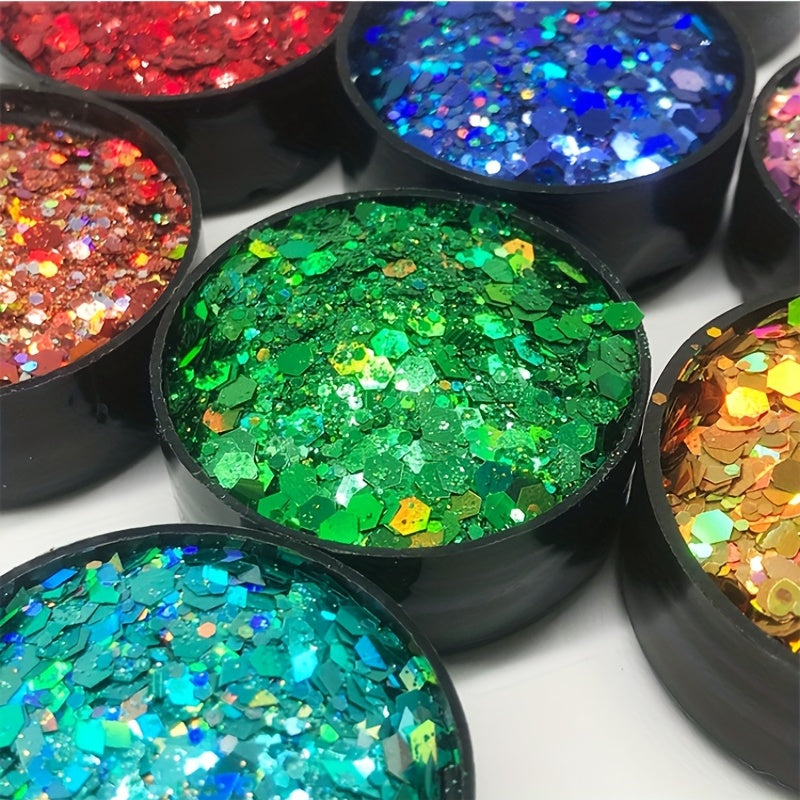 Holographic Chunky Glitter for Face Body Paint Glow Makeup