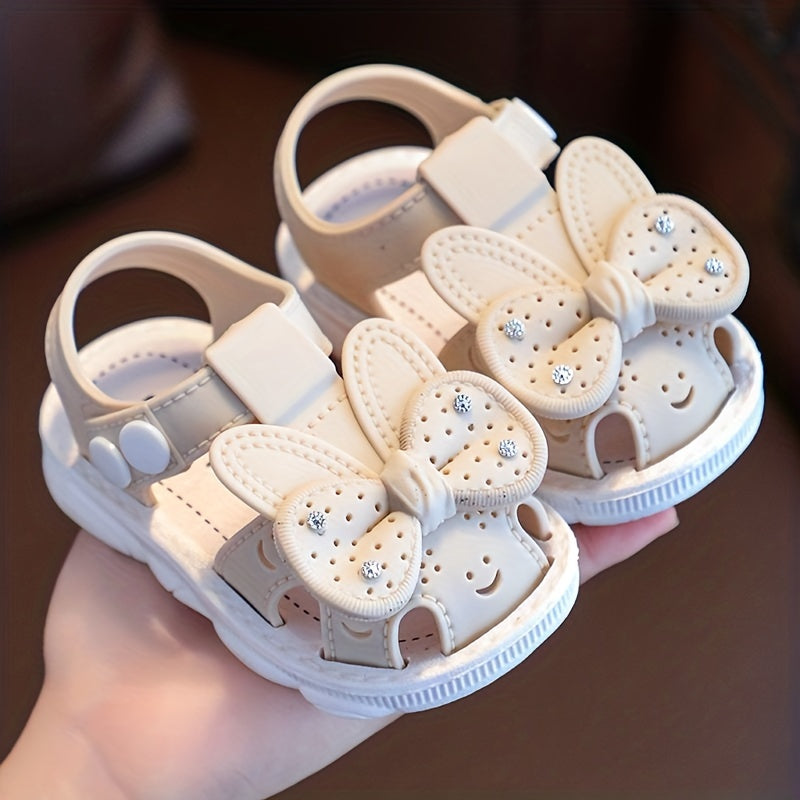Bunny Bow Kids Sandals Comfortable Secure Buckle Closure