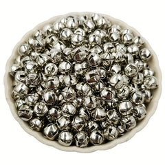 50-100PCS Christmas Jingle Bells Pendant Charms Silvery Golden Beads 6-10mm
