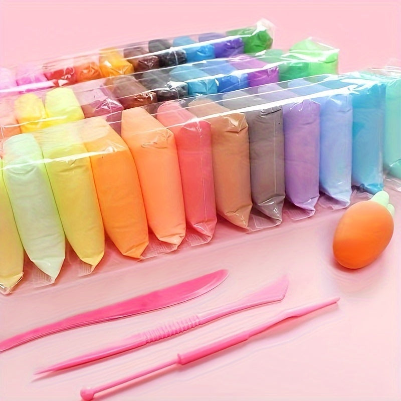 24 Colors Light Clay Rubber Mud With Clay Tools Mud Clay DIY Project Clay Hand..