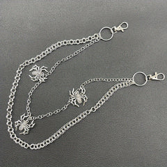 Men's Pants Chains Spider Decoration Layered Hip Hop Pants Chains