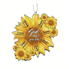 Sunflower Acrylic Car Ornament Festive Home Decoration