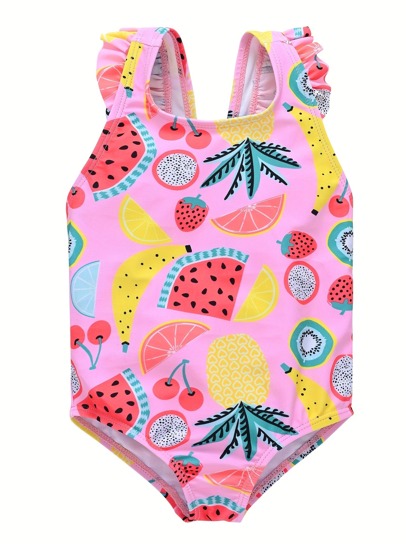 One Piece Fruit Graphic Swimsuit for Girls