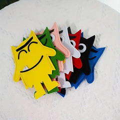 7pcs Emotional Monster Felt Puppet Set English Picture Book Teaching Tool