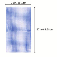 24pcs Waffle Square Dish Cloths Plaid Cleaning Rags Face Towels Kitchen Supplies