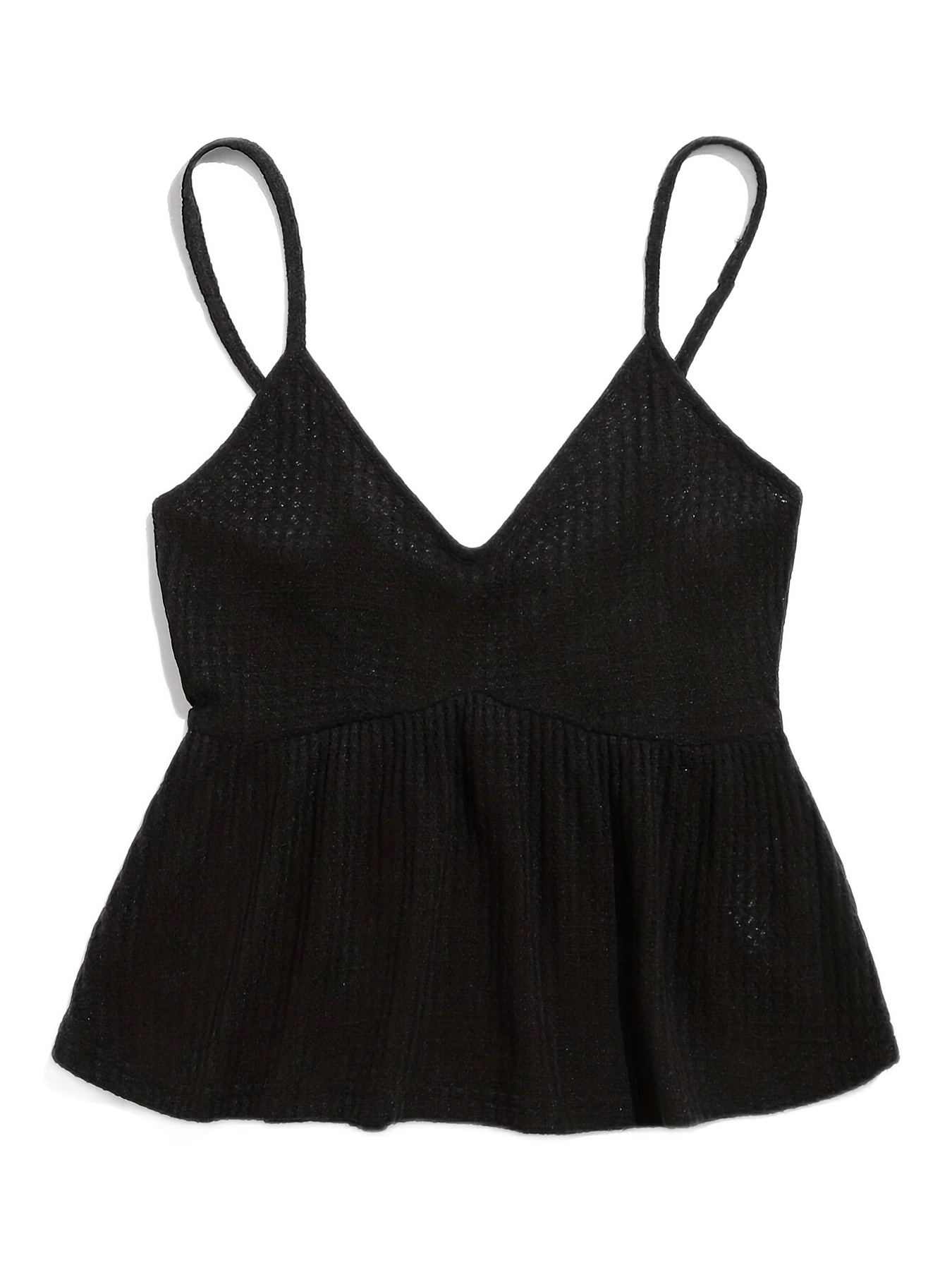 Solid Knitted Cami Top V Neck Sleeveless Top Women's Lingerie
