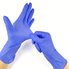 100pcs 4.5mil Nitrile Gloves Latex-Free Food Safe Textured Large Box
