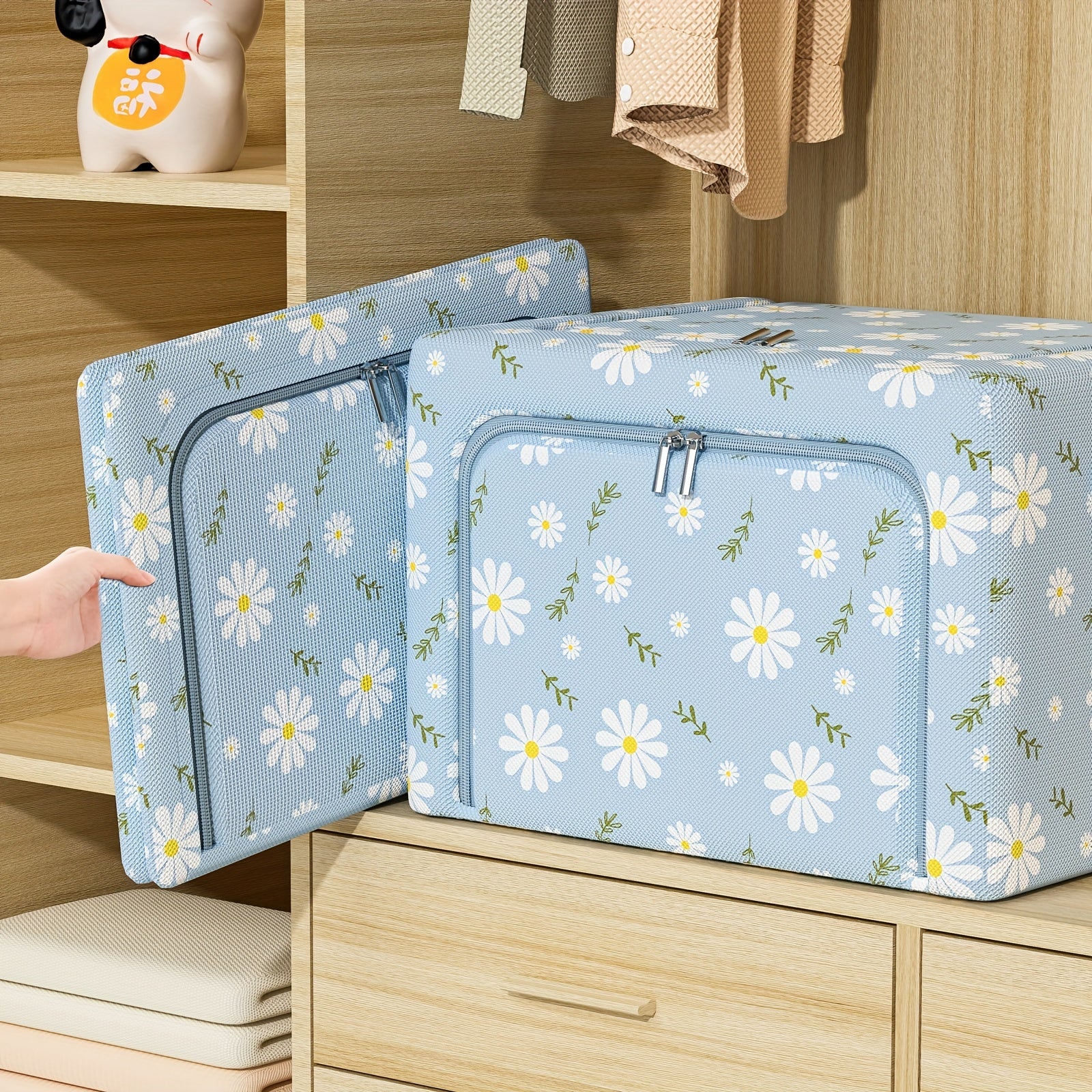 Foldable Clothes Storage Box Quilt Organizer Bag Extra Large Dustproof Bag