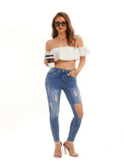  High Rise Stretch Skinny Jeans