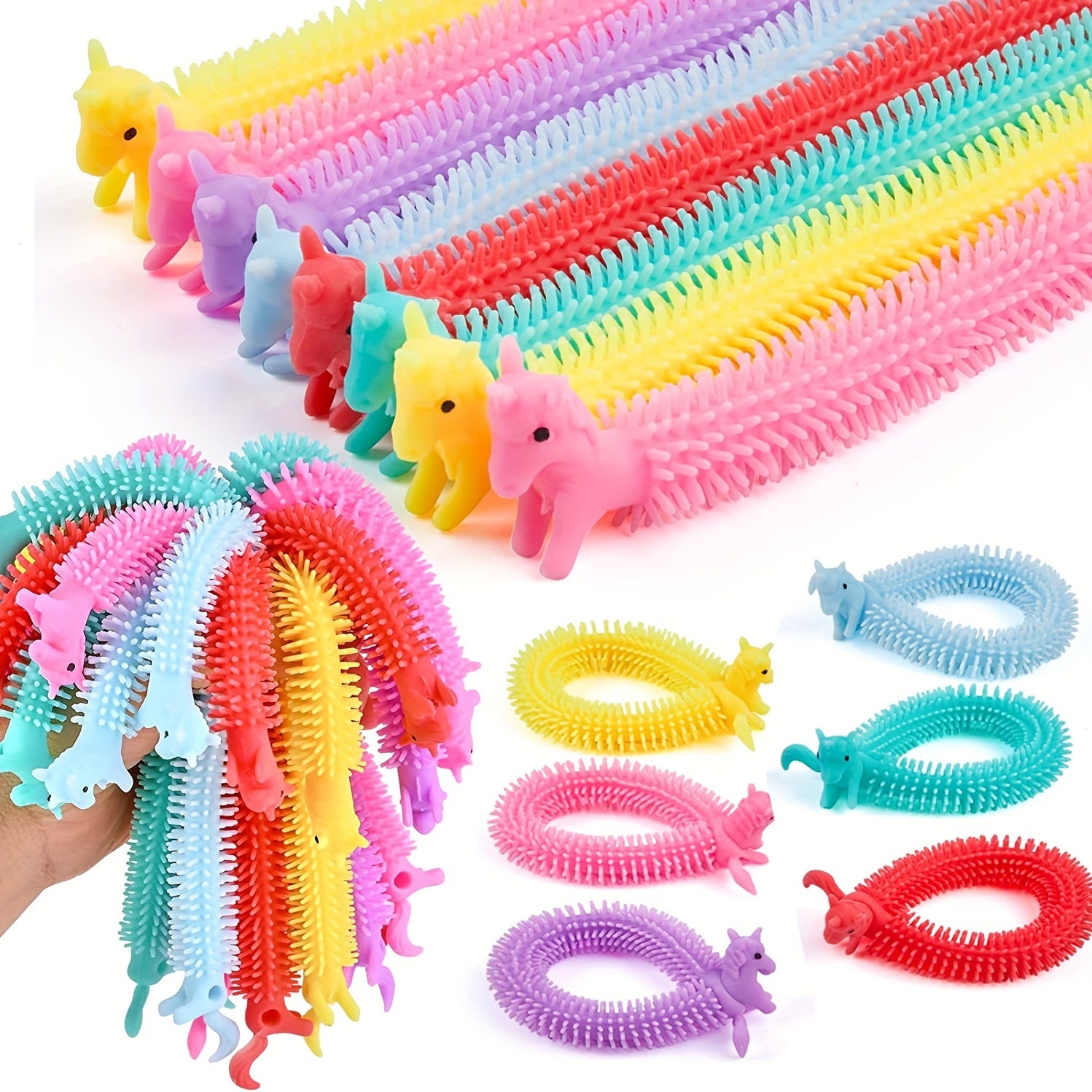 20 Pack Sensory Fidget Stretch Toys Random String Stress Relief