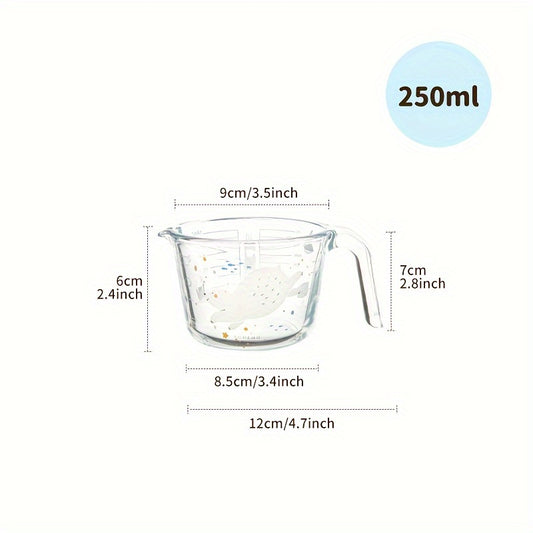 Glass Measuring Cup With Scale High Temperature Resistant Milk Cup