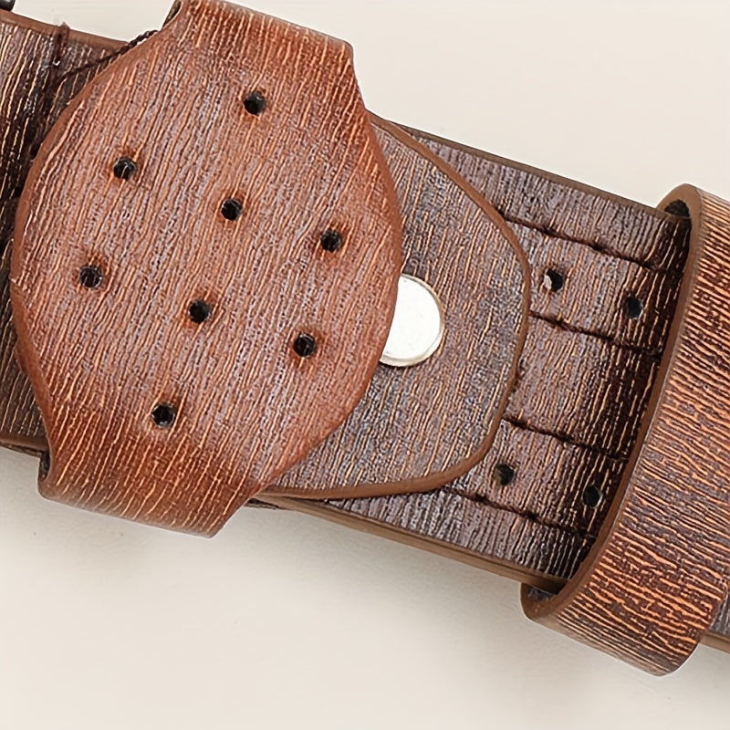 Men's PU Leather Belt Decorative Accessories Husband Boyfriends Birthday