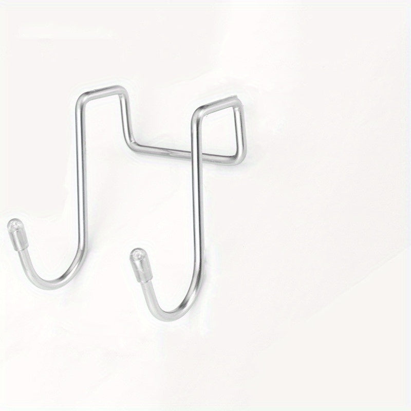 304 Stainless Steel Double Hook Holder For Hotel Heavy Duty Over The Door Hanger