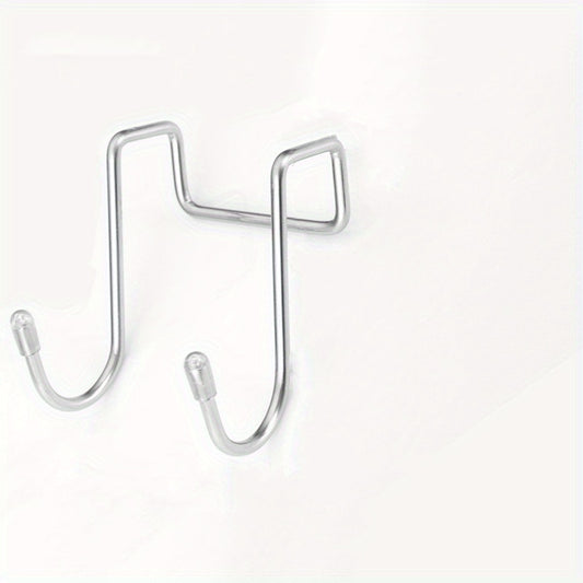 304 Stainless Steel Double Hook Holder For Hotel Heavy Duty Over The Door Hanger